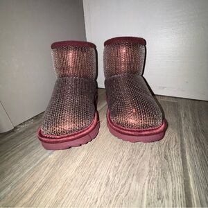 UGG Burgundy and Cream Boots size 11
